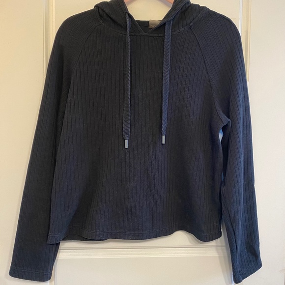 Shambhala Ribbed Black Hoodie - Picture 1 of 8